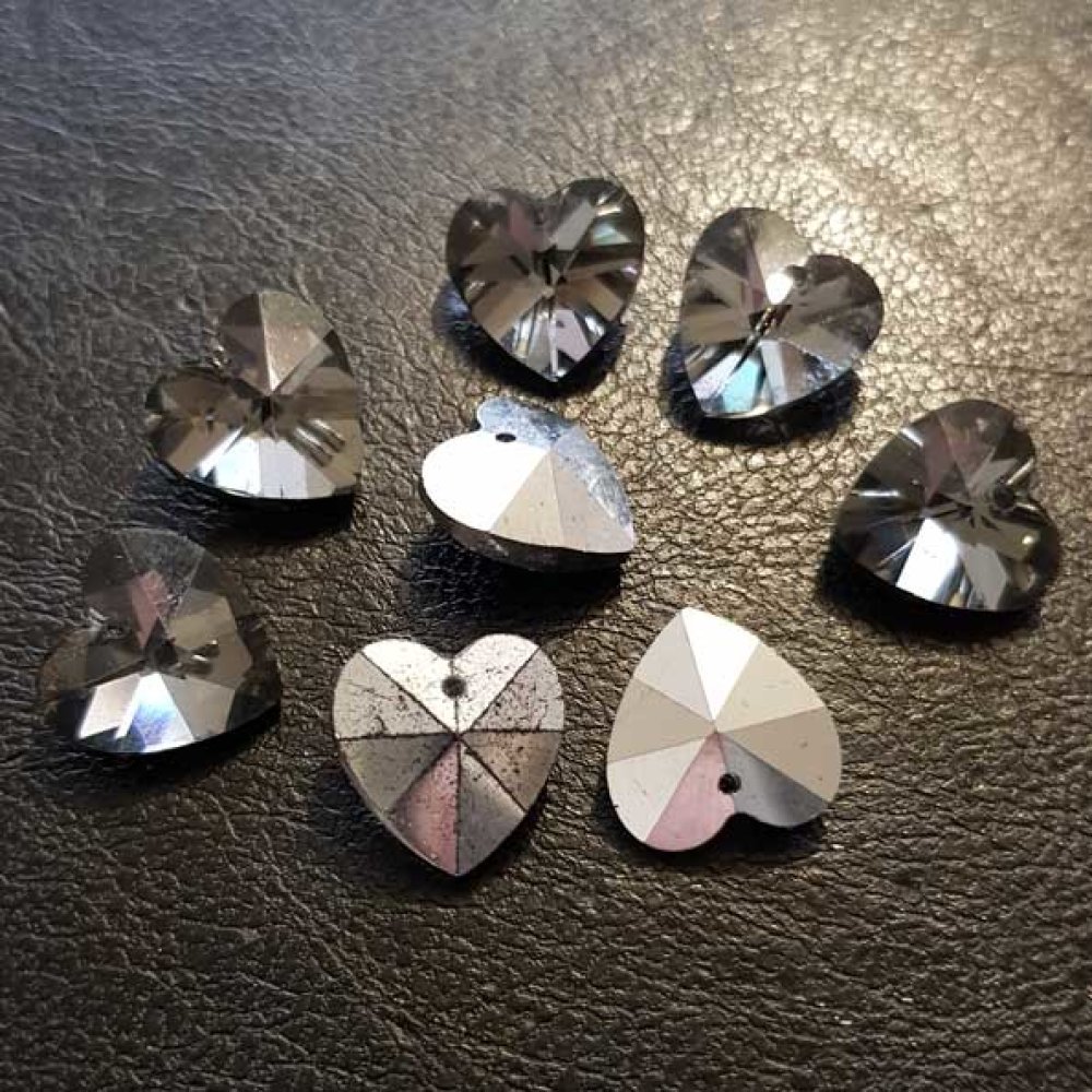 Hjärta hänge i facetterat glas N°01-02