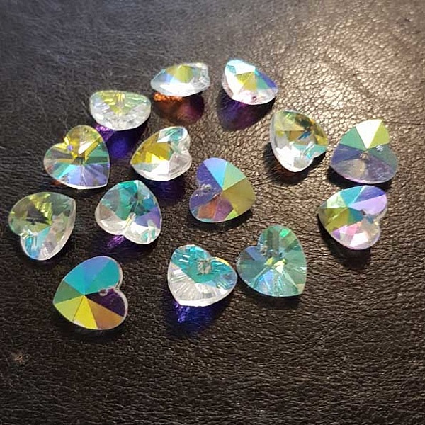 Hj&auml;rta h&auml;nge i facetterat glas N&deg;01-03