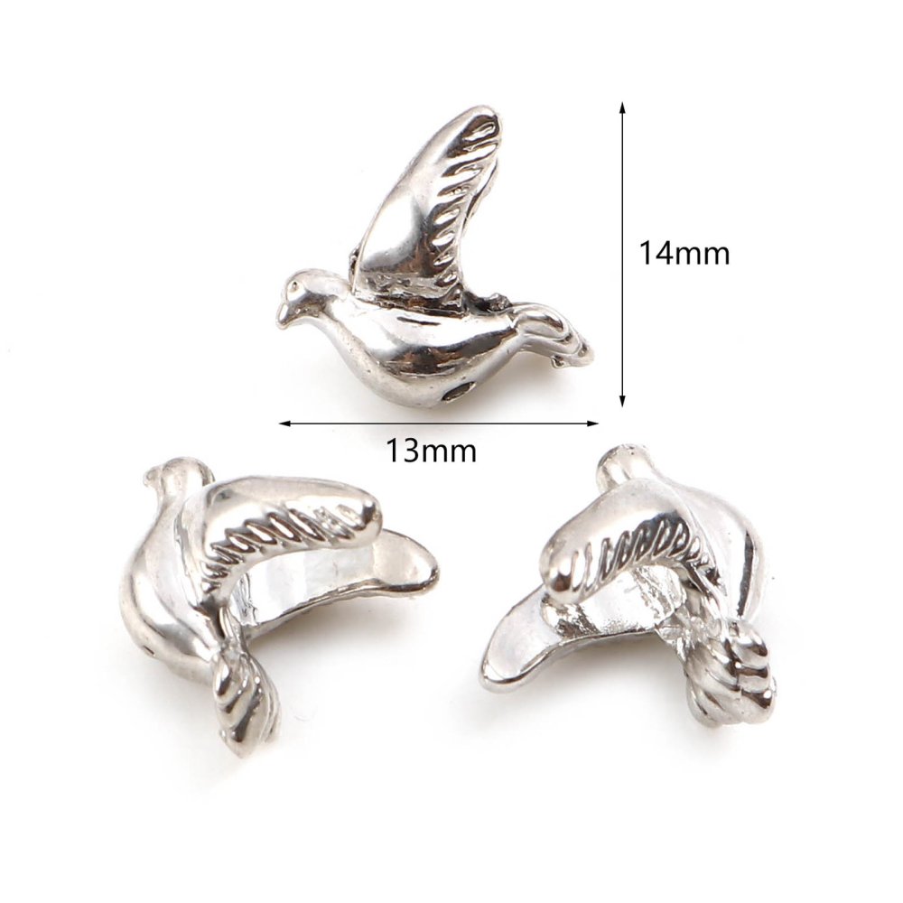 Pearl Bird Charm N°03 Silver