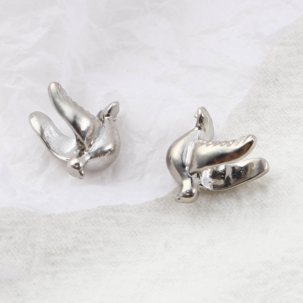 Pearl Bird Charm N°03 Silver