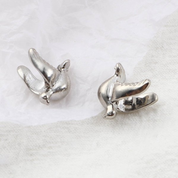 Pearl Bird Charm N&deg;03 Silver