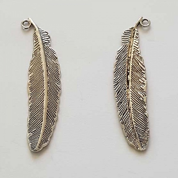 Breloque Plume N&deg;11 Argent