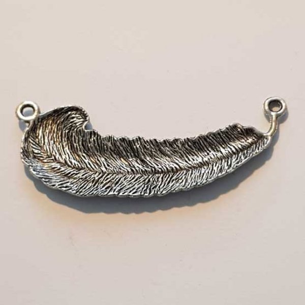 Breloque Plume N&deg;14 Argent