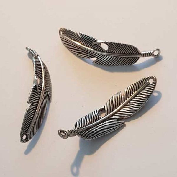 Breloque Plume N&deg;15 Argent