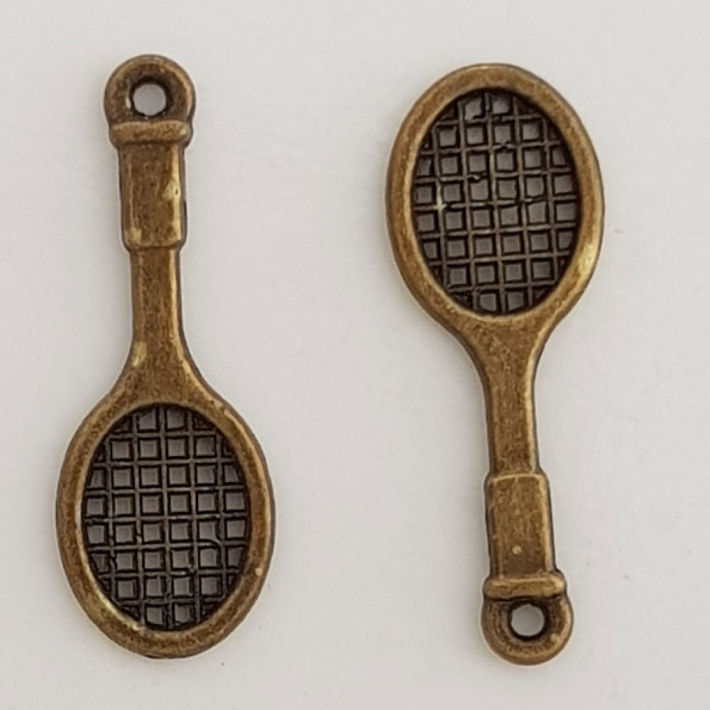 Charm Tennis Racket Sport N°04 Brons