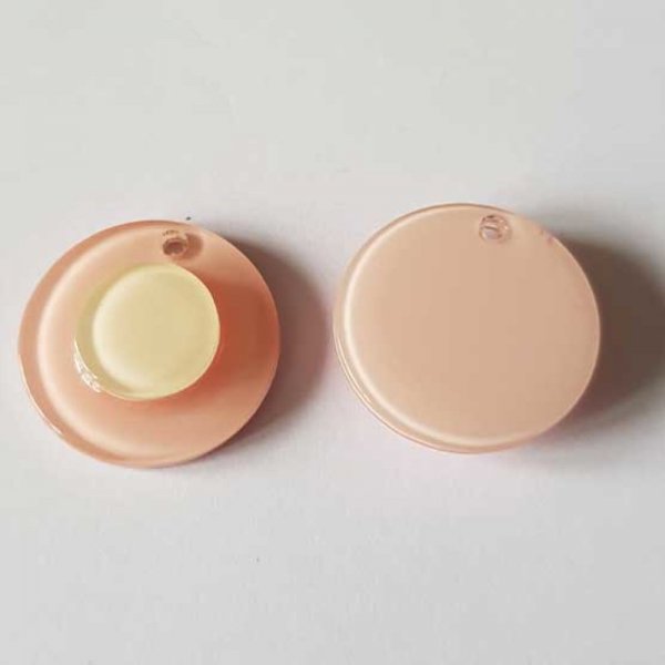 Breloque Ronde 18 mm 08 Bi Couleur