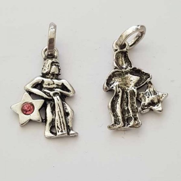 Vattumannen stj&auml;rntecken Charm Silver Metal N&deg;03 med strass