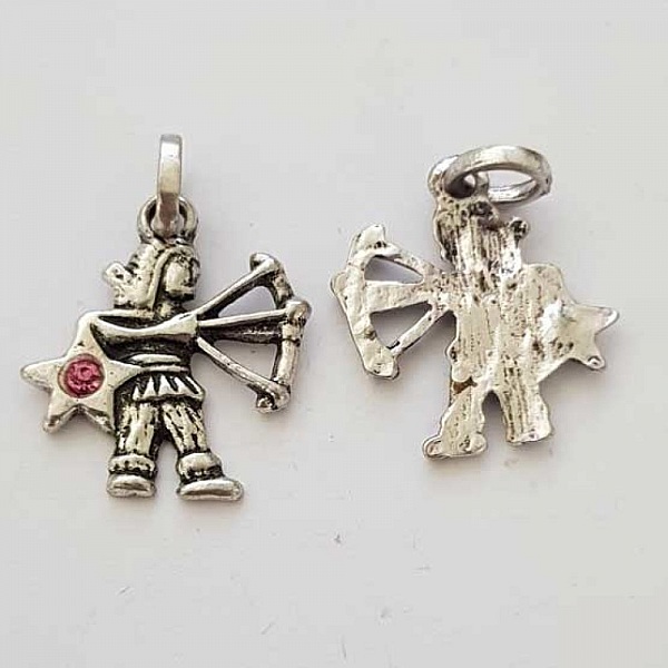 Stj&auml;rntecken charm Skytten Silver Metal N&deg;03 med strass