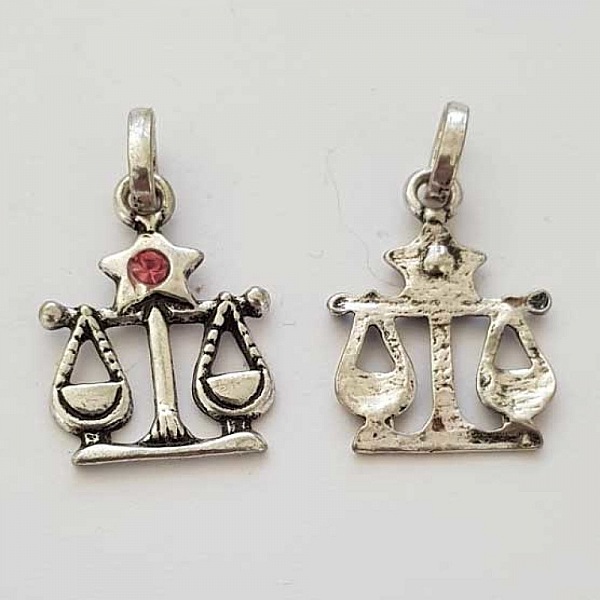 Stj&auml;rntecken charm Libra Silver Metal N&deg;03 med strass