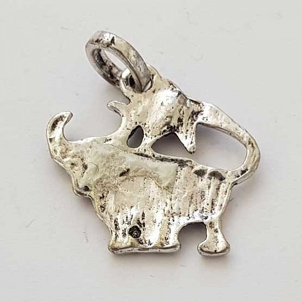 Stj&auml;rntecken charm Taurus Silver Metal N&deg;03 med strass