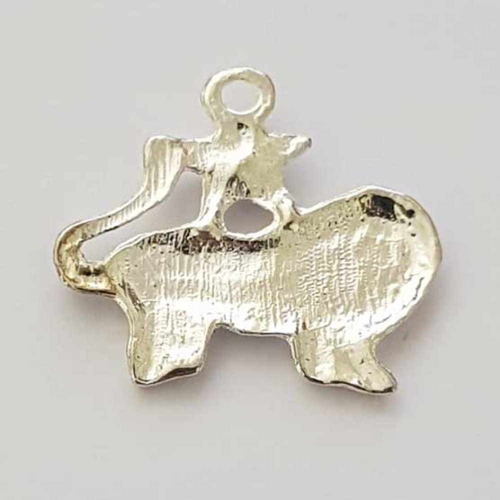 Stjärntecken charm Leo Silver Metal N°04 med strass