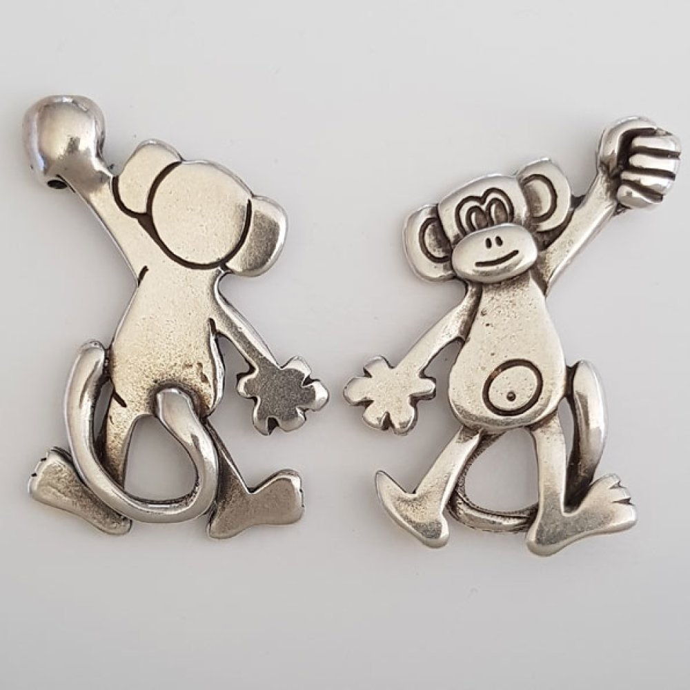 Charm apa N°02 Zamak (försilvrad)