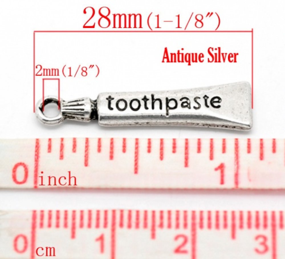 Tandkräm Tube Charm Silver