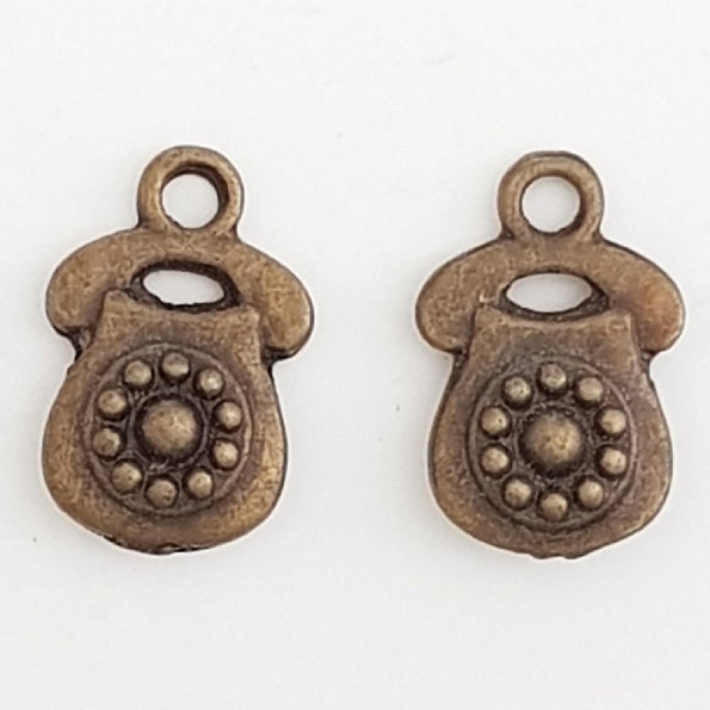 Telefon Charm N°01 Brons