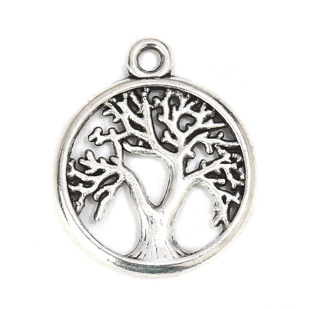 Silver livets träd charm N°01