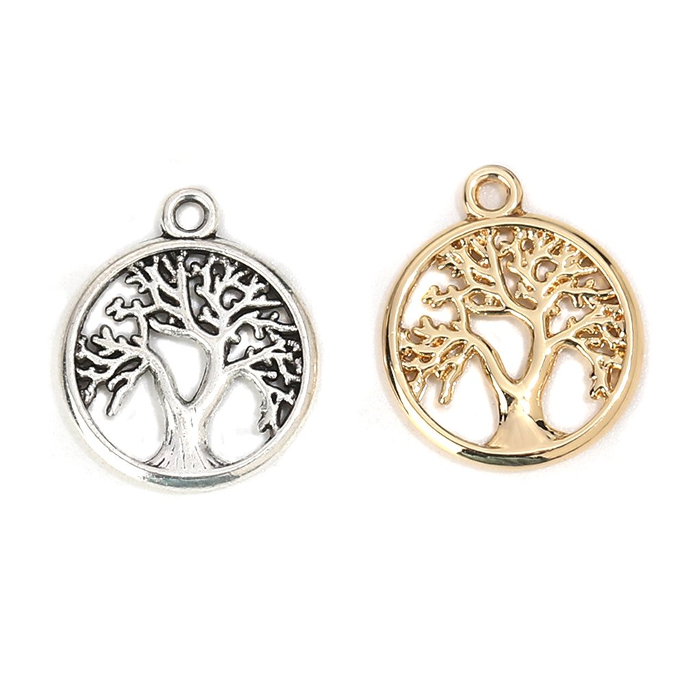 Silver livets träd charm N°01