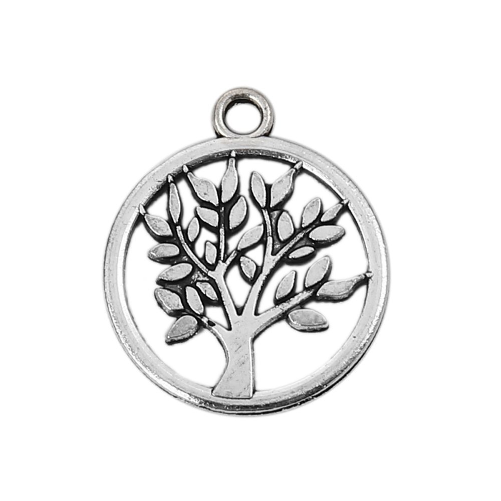 Silver livets träd charm N°02