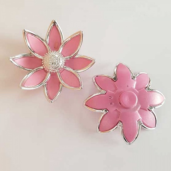 Breloque fleur N&deg;01 Rose