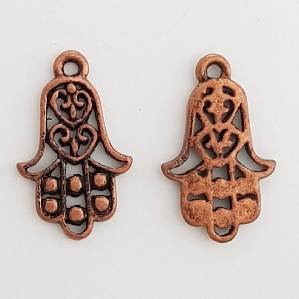 Hamsa hand charm N°02 Brons