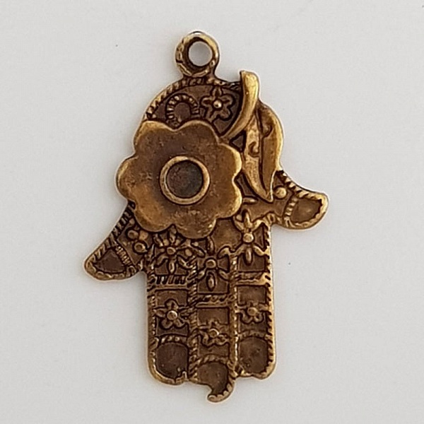 Hamsa hand charm N&deg;03 Brons