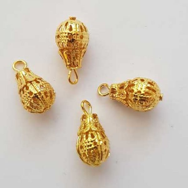 Openwork drop charm Guld N&deg;01-03