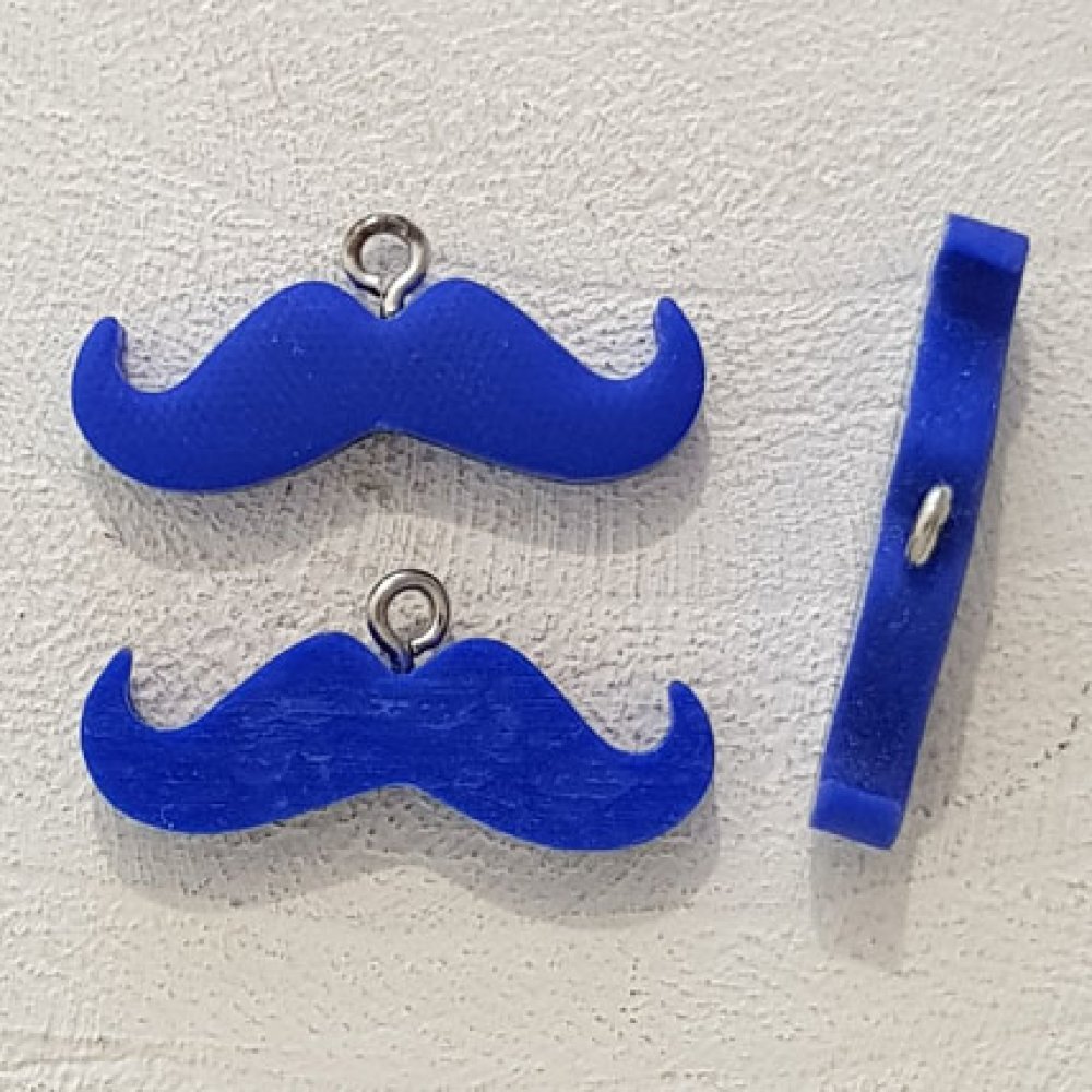 Hänge Moustache N°01 Blå