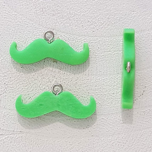 H&auml;ngande mustasch N&deg;02 Gr&ouml;n