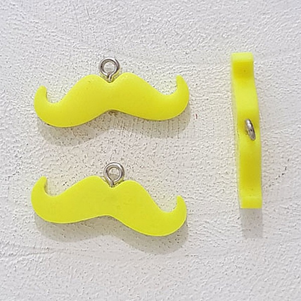 Pendel Moustache N&deg;10 Fluorescerande gul