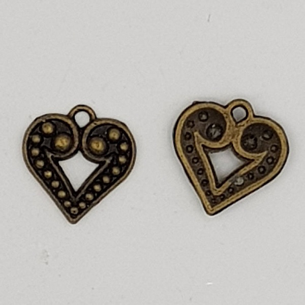 Hj&auml;rta berlocker N&deg;12 Brons