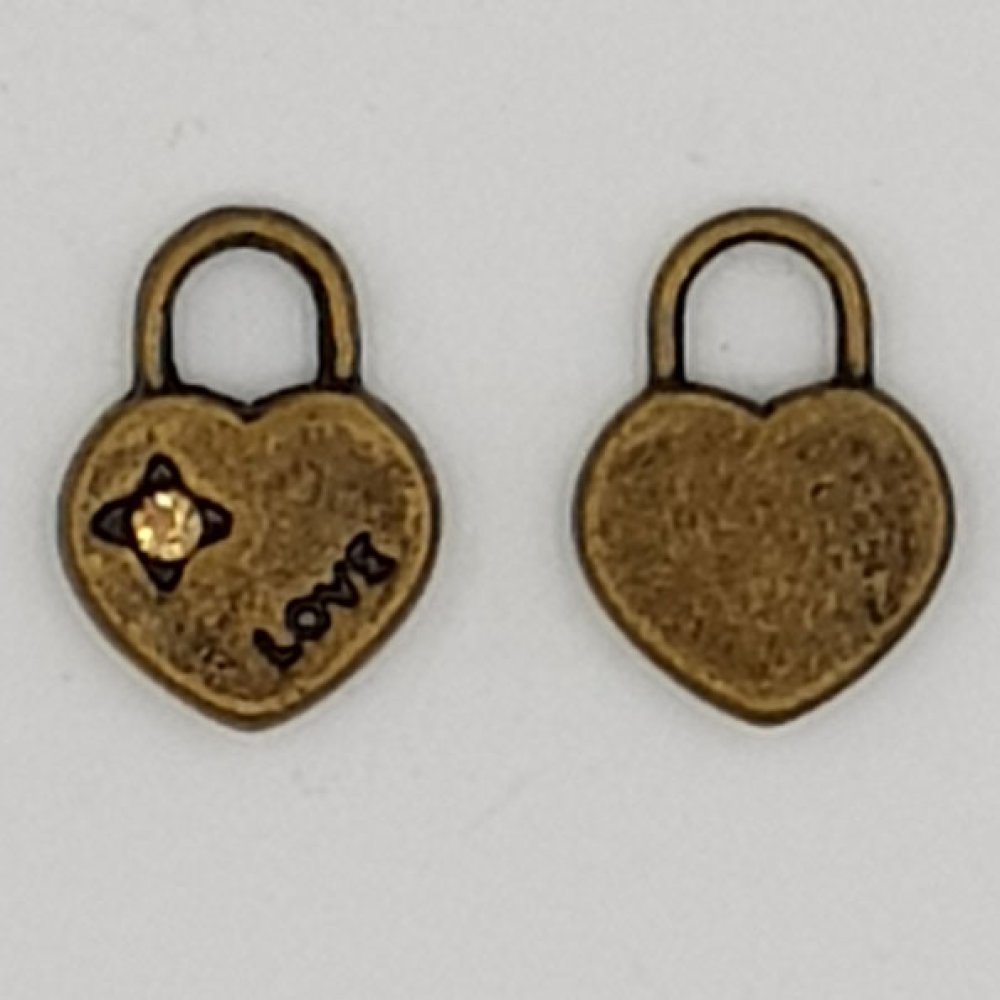 Hjärta berlocker N°14 B och Strass