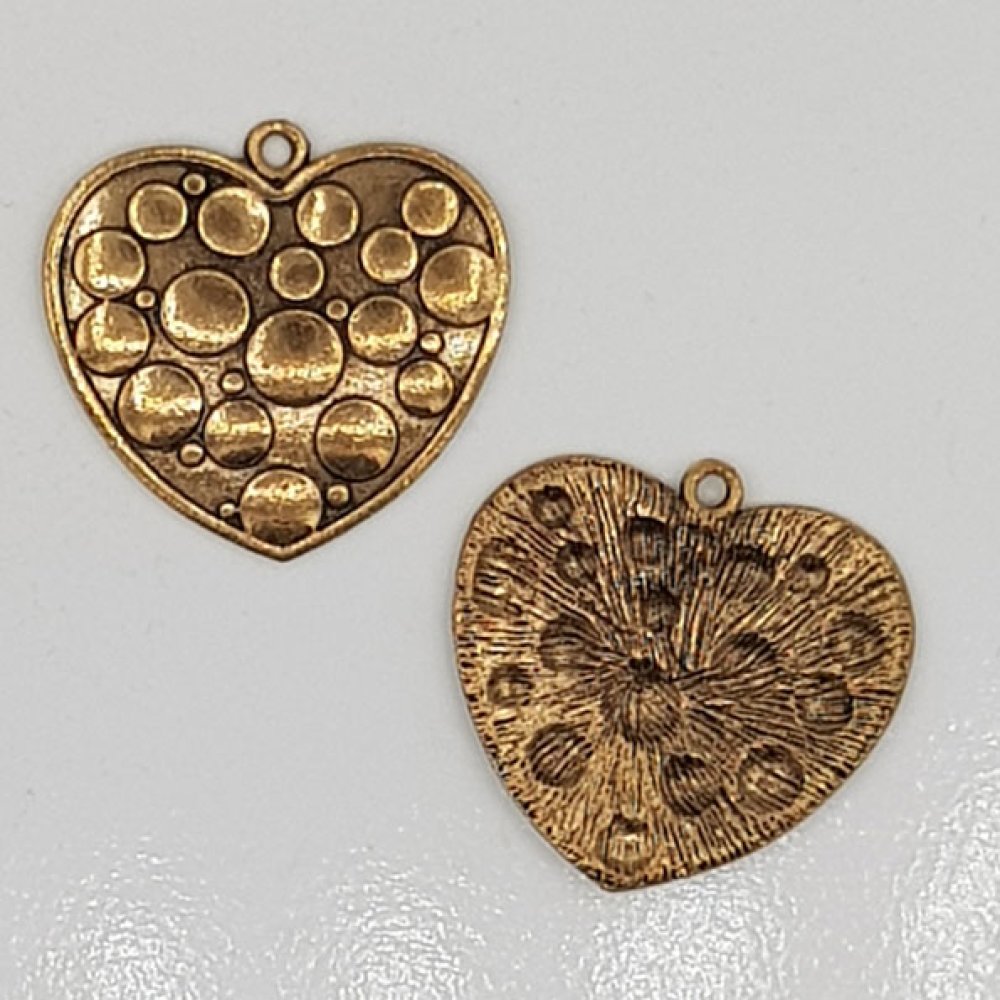 Hjärta berlocker N°29 antik guld