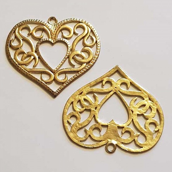 Breloques C&oelig;ur N&deg;48 Dor&eacute;