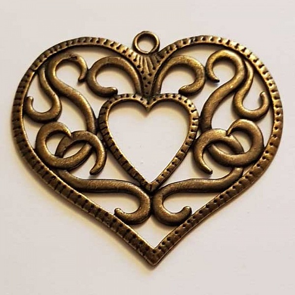 Breloques C&oelig;ur N&deg;48 Bronze