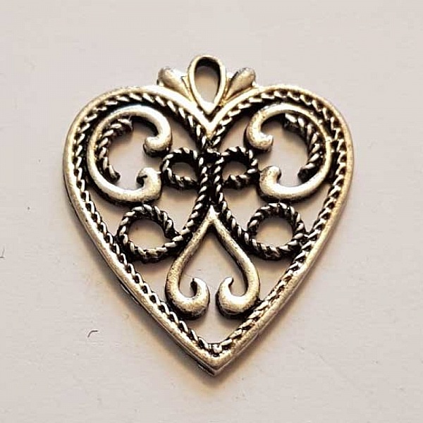 Breloques C&oelig;ur N&deg;67 Argent