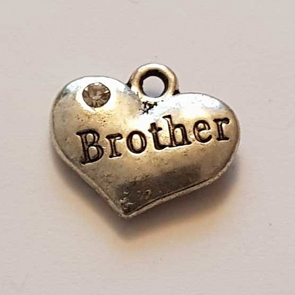 Breloques C&oelig;ur N&deg;77 Argent et Strass