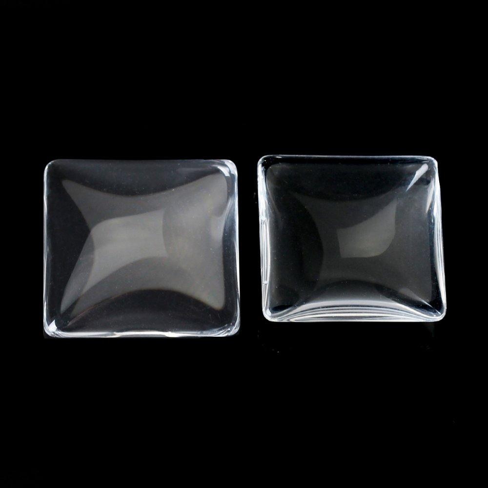 Cabochon Square 20 x 20 mm i klart glas N°27