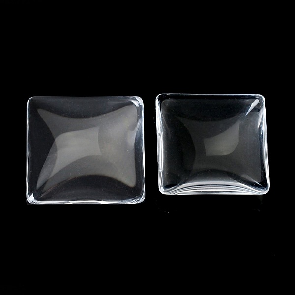 Cabochon Square 20 x 20 mm i klart glas N&deg;27