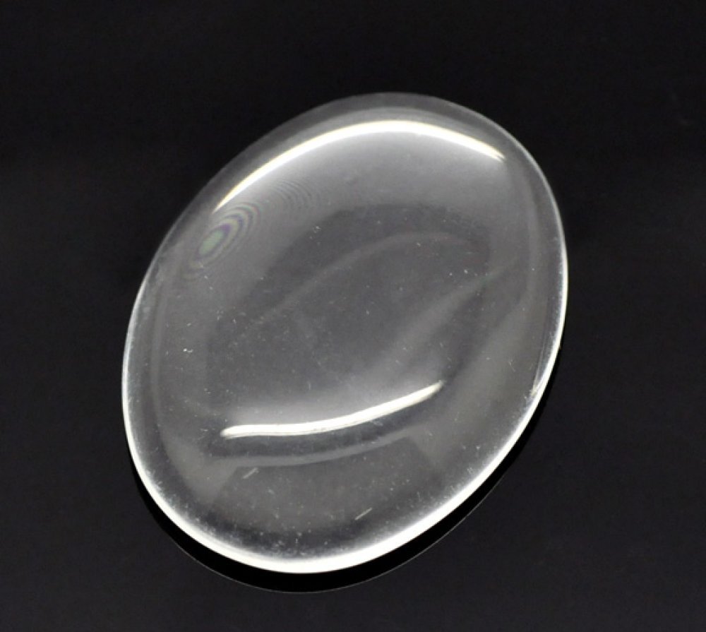 Cabochon Oval 30 x 40 mm i klart glas N°21