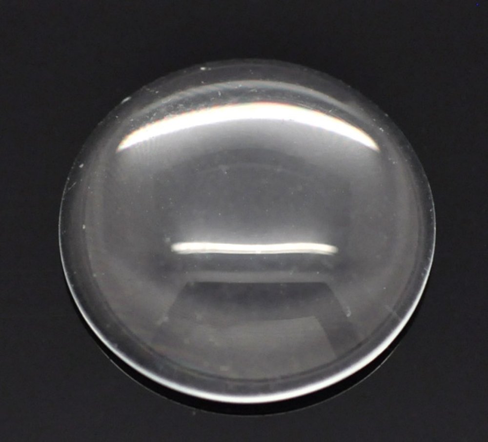 Cabochon Round 16 mm i genomskinligt glas N°06