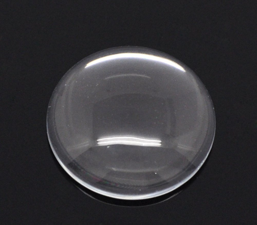 Cabochon Round 25 mm i klart glas N°11 standard