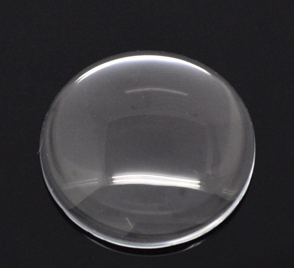 Cabochon Round 30 mm i klart förstoringsglas N°13
