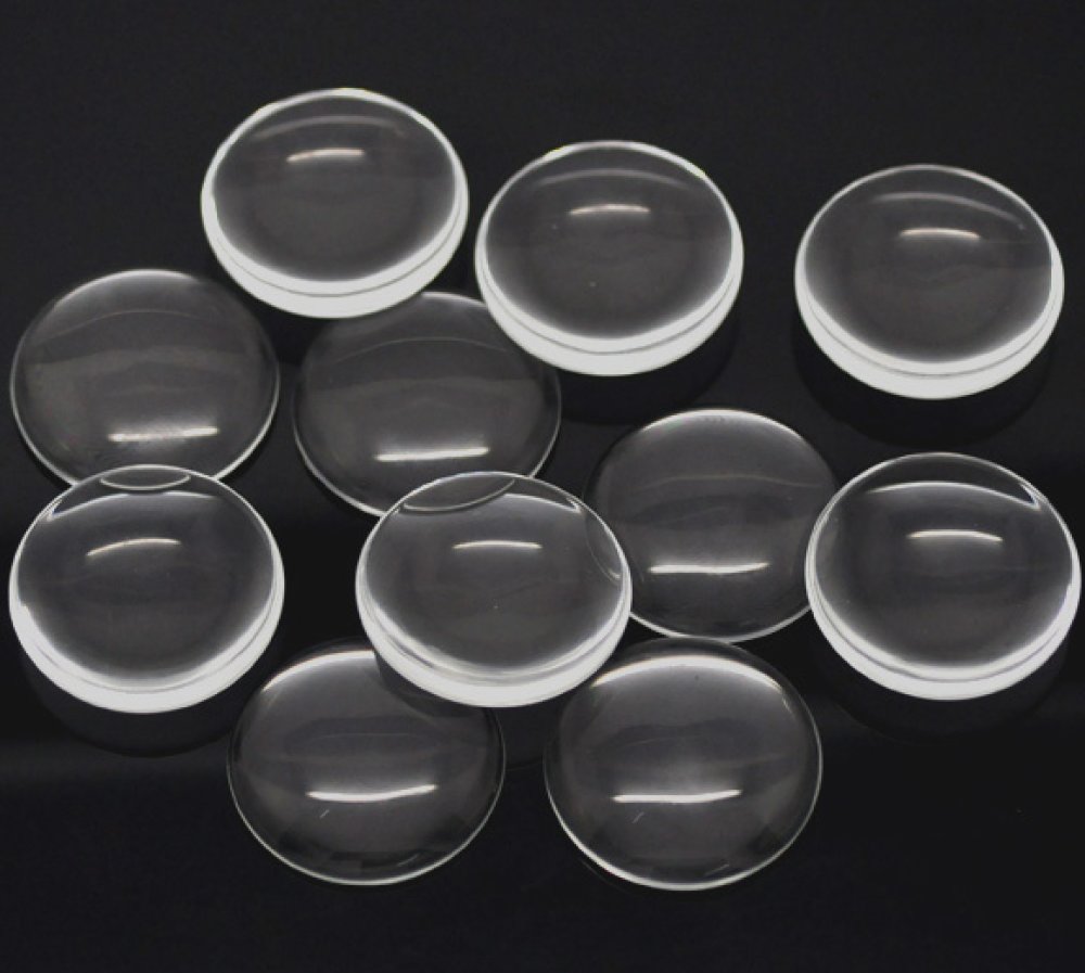 Cabochon Round 35 mm i klart förstoringsglas N°14