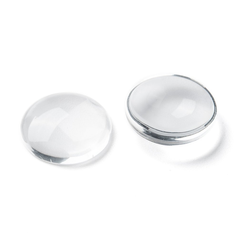 Cabochon Round 40 mm klart glas R016-40