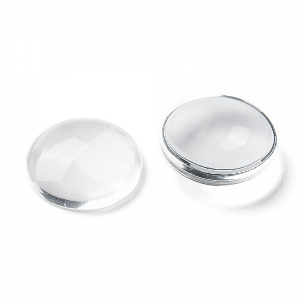 Cabochon Round 40 mm klart glas R016-40