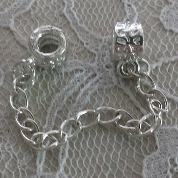 Chaîne de confort en argent pour bracelet type charms.