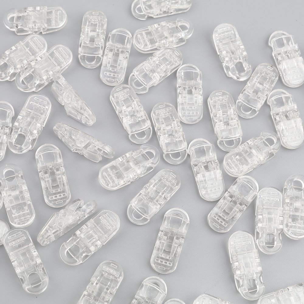 Clips Genomskinlig mask 3,3 cm x 1,3 cm x 10 stycken