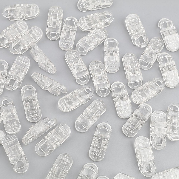 Clips Genomskinlig mask 3,3 cm x 1,3 cm x 10 stycken