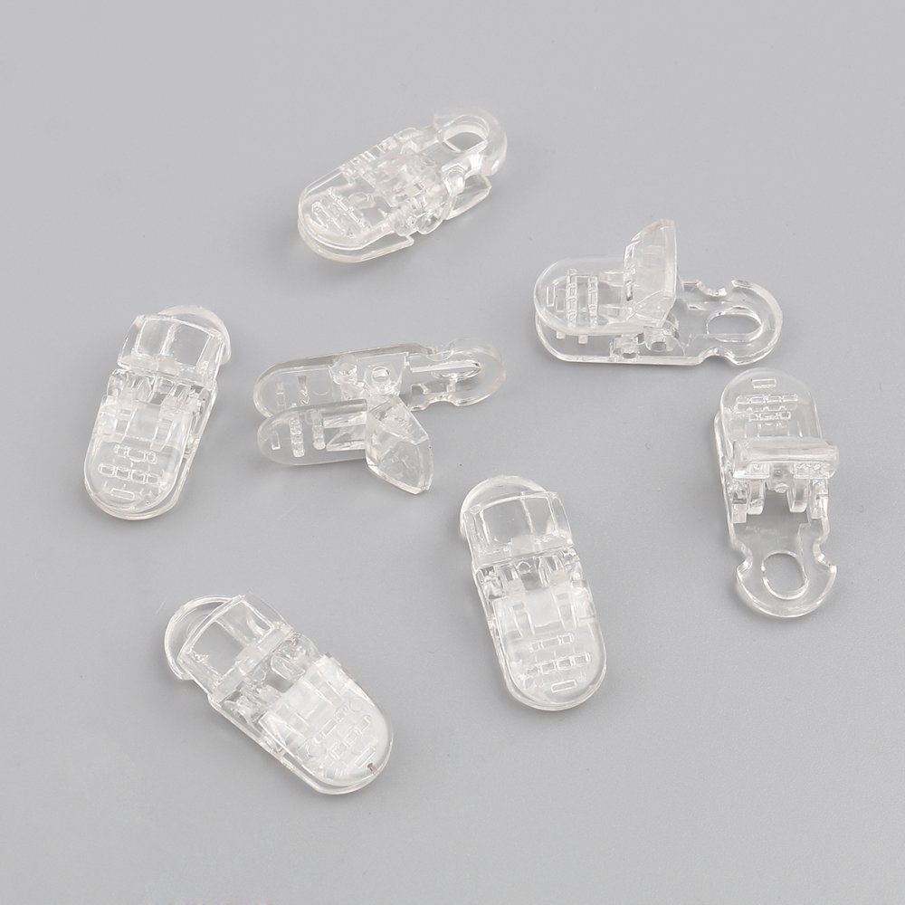Clips Genomskinlig mask 3,3 cm x 1,3 cm x 10 stycken