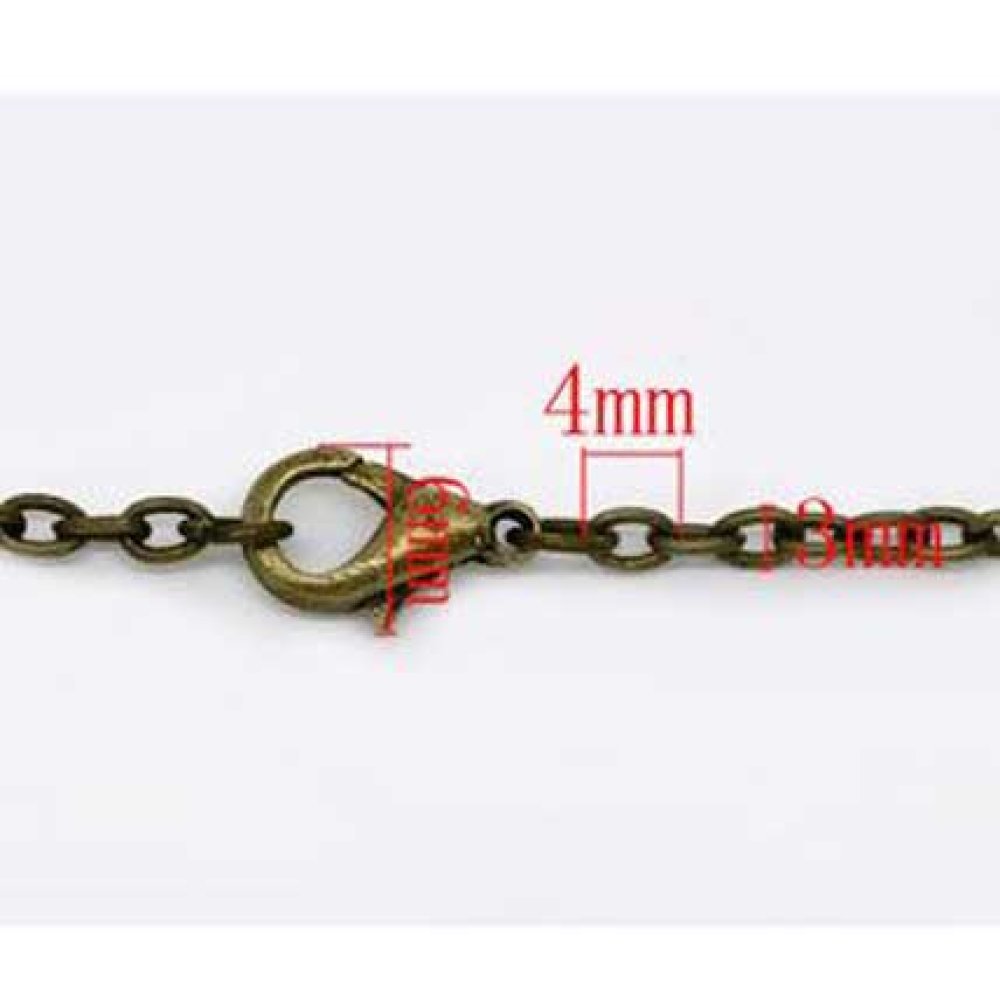 Halsband Brons mesh forçat 45.7 cm