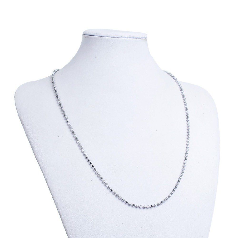 Halsband N°01 bollkedja 304 rostfritt stål 60 cm - 3mm